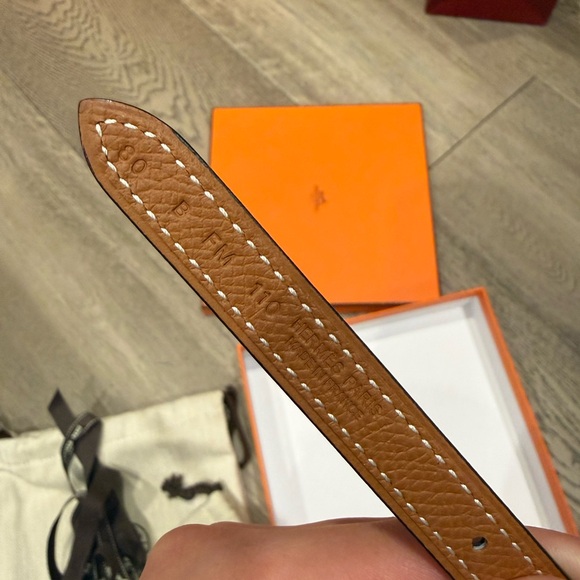 Hermes Tan and Gold Women's Belt - Picture 5 of 5